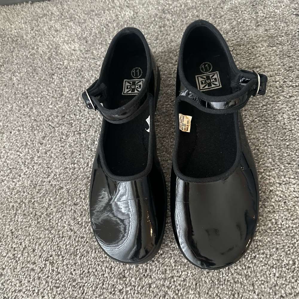 T.u.k patent black Maryjane shoes flat